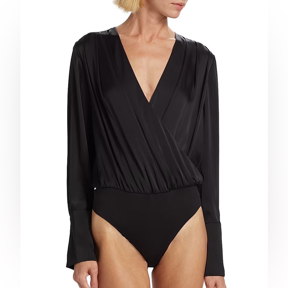 Elegant Black Long Sleeve Bodysuit